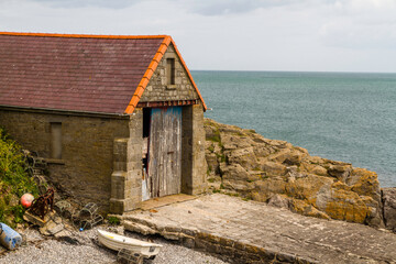 Fototapeta na wymiar Old Boathouse, one a lifeboat station.