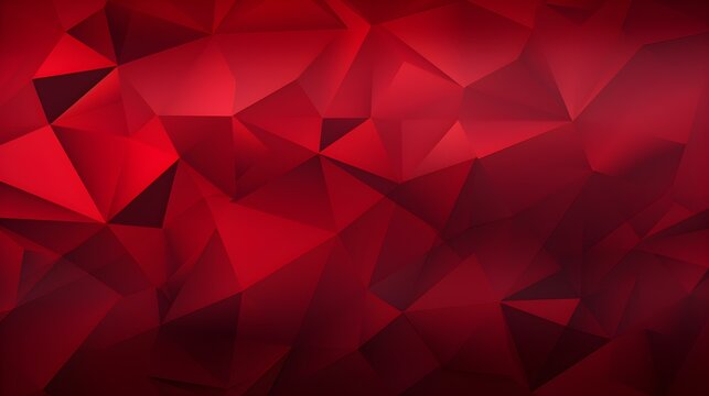 Abstract Background of triangular Patterns in dark red Colors. Low Poly Wallpaper