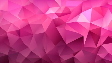 Obraz premium Abstract Background of triangular Patterns in fuchsia Colors. Low Poly Wallpaper