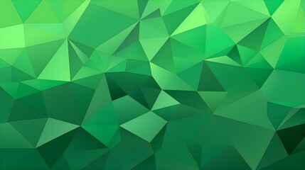 Abstract Background of triangular Patterns in green Colors. Low Poly Wallpaper - obrazy, fototapety, plakaty