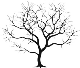 Flower love tree silhouette. Vector illustration