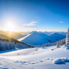Fototapeta premium Mountain Majesty: Witness the Breathtaking Sunrise That Will Leave You Speechless!