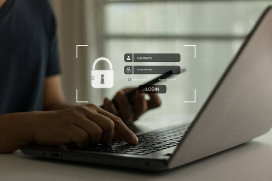 Account access app online to sign in securely or receive verification by digital otp code. Cyber security in two-step, multi factor verify, Login id, password, permission, data protection from hacker.