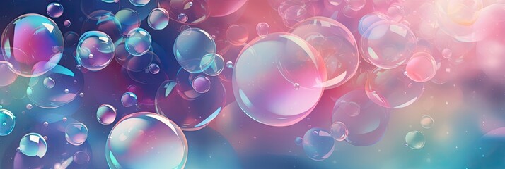 Abstract background with colorful soap bubbles 