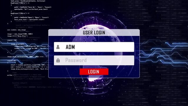 YOU HAVE BEEN HACKED Text and Earth Connections Network, Animation, on Alpha Channel Transition
