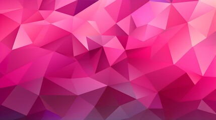 Abstract Background of triangular Patterns in magenta Colors. Low Poly Wallpaper