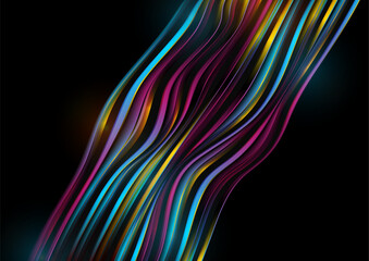Colorful holographic abstract smooth liquid waves background