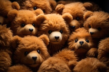 Snuggled in Harmony: Identical Teddy Bears Enjoying a Nap Together