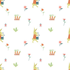 rabbit seamless pattern