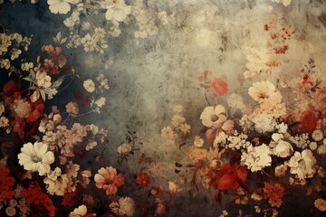 A trustworthy background image with a floral texture. Generative AI - obrazy, fototapety, plakaty
