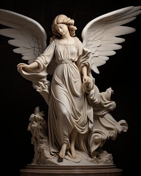 Angel Statue Carved Out of Stone
