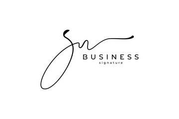 Sn initial letter signature logo template. Sn handwritten letter logo concept