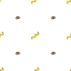 caterpillar seamless pattern