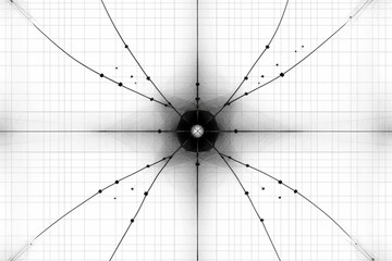 Individual in mathematical space, euclidean geometry and coordinate system, generated using modern techniques. Generative AI