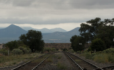Santa Fe railroad near Lamy depot