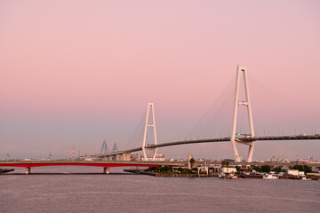 名港トリトンの夕焼け