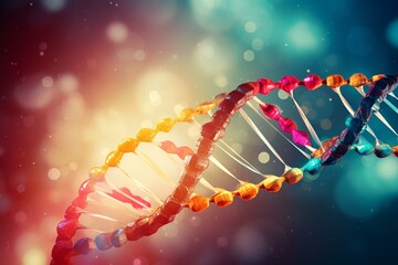 DNA molecules representing gene, genetic research, and modern medicine concepts. Generative AI