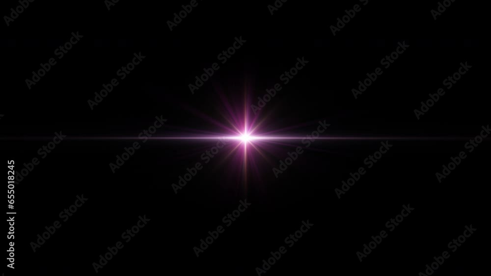 Poster loop center rotating glow colorful long arm star rays lights optical lens flares shiny animation art