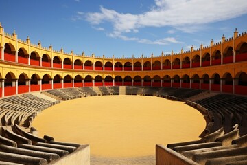 a bullfighting arena in Seville. Generative AI - obrazy, fototapety, plakaty
