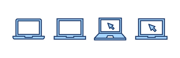 Laptop icon vector. computer sign and symbol