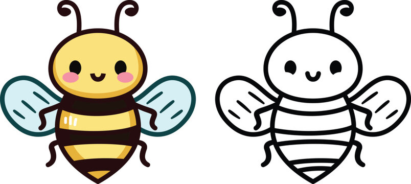 Bee Cartoon Black And White Images &#8211; Browse 24,073 Stock Photos ...