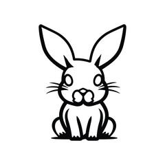 Bunny Fot Coloring Book Vector Illustration