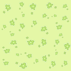 : Blackground flower green 