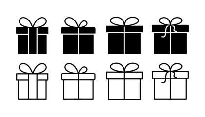 Gift icon vector. gift box icon. birthday gift