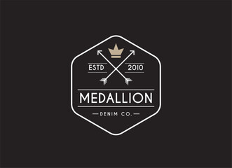 Classic Vintage Retro Label Badge logo design for cloth apparel