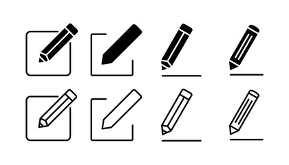 Edit icon vector. edit document sign and symbol. pencil