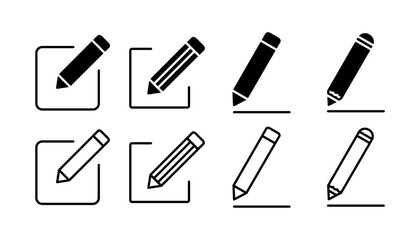 Edit icon vector. edit document sign and symbol. pencil