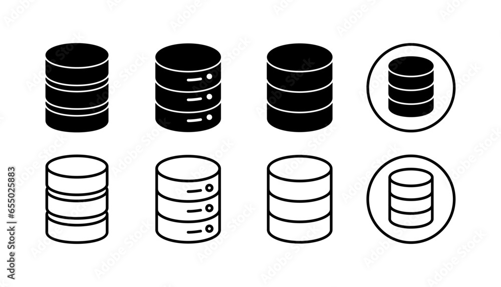 Poster database icon vector. server icon. storage