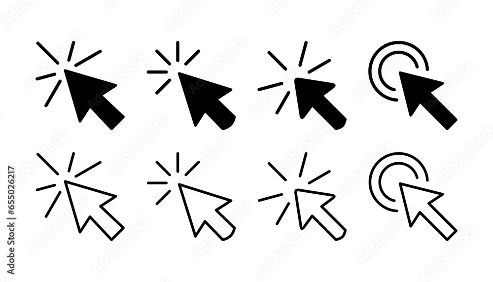 Poster click icon vector. cursor icon vector. pointer sign