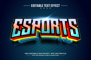 Naklejka na ściany i meble Esports 3D editable text effect template