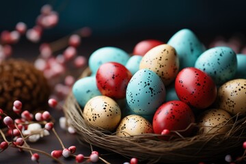 Easter themed background stock photo