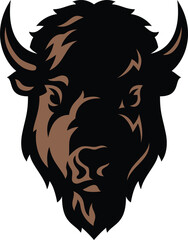 Obraz premium Illustration of American Bison Head