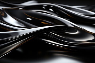 Glossy black and silver streaks themed background