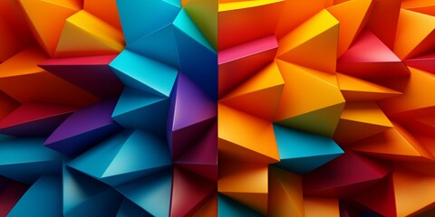 Obraz premium GEOMETRIC COLORFUL 3D SHAPE PATTERN BACKGROUND