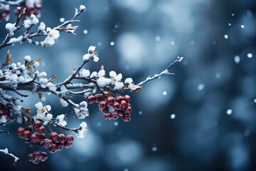 Winter themed background stock photo