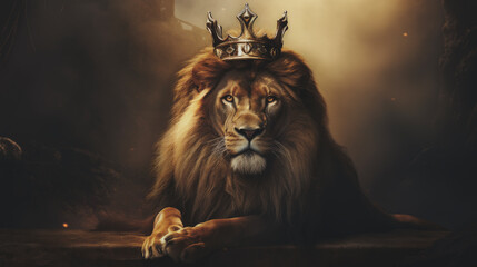 lion crown christian concept art