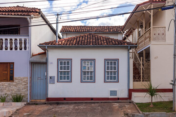 Details of colonial houses in the historic center