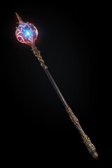 Magic Wand on Black Background