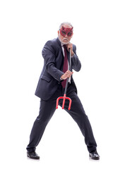 Devil businessman isolated on white