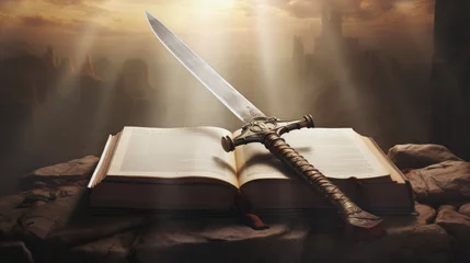 Fotobehang bible sword concept © LofiAnimations
