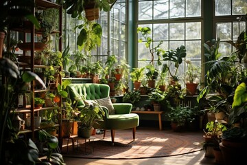 Fototapeta na wymiar Stunning indoor plants. Generative AI