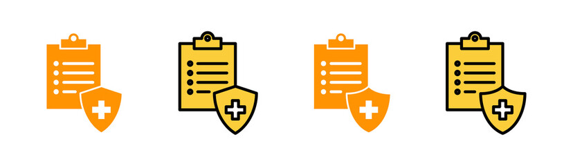 Medical insurance icon set tor for web and mobile app. health insurance sign and symbol