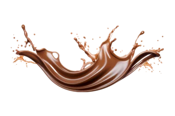 Fototapeten Chocolate splash isolated on a white background © Breyenaiimages