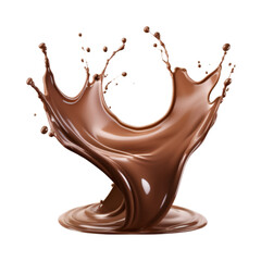 Chocolate splash isolated on a white background
