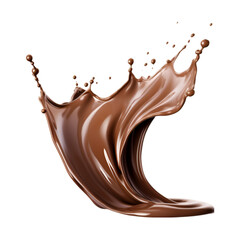 Chocolate splash isolated on a white background