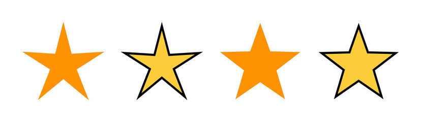 Fototapeta premium Star Icon set for web and mobile app. rating sign and symbol. favourite star icon